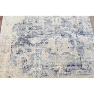 Alfombra Turca, Pequeña, 3.6x3.8 pies, Alfombra Vintage, Alfombra de Lana a Cuadros Blancos - Product Image 3