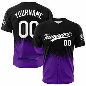 เสื้อเบสบอลแขนสั้นผ้าโพลีเอสเตอร์ 100% แห้งเร็ว ขายดีแบบ OEM/ODM ชุดกีฬา รับสกรีนชื่อทีมตามสั่ง - Product Image 4
