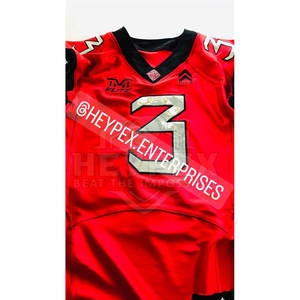 เสื้อฟุตบอลอเมริกันคุณภาพสูงสำหรับผู้ใหญ่ ตัดเย็บอย่างดี ระบายอากาศได้ดี เหมาะสำหรับการฝึกซ้อม แขนสั้น ไซส์ใหญ่ - Product Image 6