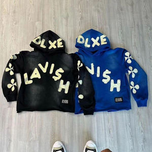 Sweat à capuche zippé zippé délavé personnalisé, Sweat à capuche zippé surdimensionné pour hommes, Streetwear Acid Wash Distressed Zip up Hoodie pour hommes - Product Image 3
