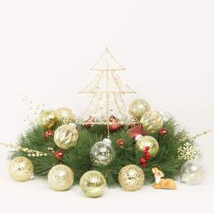 <b>Large</b> Outdoor <b>Christmas</b> <b>Tree</b> Skirt Decoration Brass Material High Quality Custom Logo for Wedding and <b>Christmas</b> Use - Product Image 4