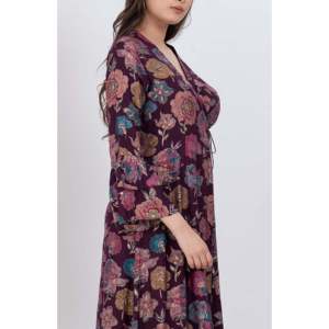 Robe midi évasée à imprimé floral, taille XS, en rayonne et mousseline, taille naturelle, coupe décontractée, motif floral, idéale pour les soirées - Product Image 6