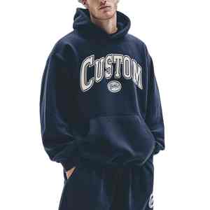 Sudadera con capucha personalizada para hombre 2025, ropa de calle con hombros caídos, Jersey de algodón 100% de peso pesado, patrón sólido, técnicas teñidas lisas de otoño - Product Image 4