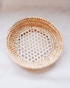 ชามอาหารหวายสานเส้นใยธรรมชาติดีไซน์ทันสมัยเหมาะสำหรับโต๊ะอาหารในห้องครัวอุปกรณ์เสริมสำหรับเสิร์ฟ - Product Image 2