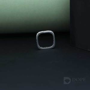 Baguette moderno Lab Creado Moissanite Cut Ring Unisex para acero inoxidable para cada ocasión especial - Product Image 3