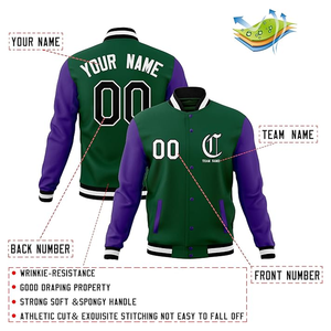 Chaqueta de béisbol universitaria personalizada de tendencia de alta calidad, Cazadora bomber dividida, ropa de invierno ligera Letterman 3D para adultos y jóvenes - Product Image 3