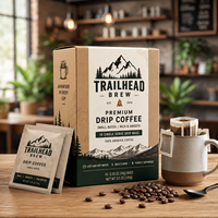 Coffrets cadeaux AT PACK de sachets de café individuels avec boîte imprimée pour les cafés, les torréfacteurs et les cadeaux haut de gamme