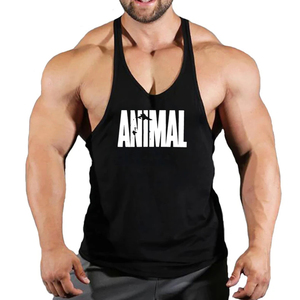Fitness Tank Top For Men Workout <b>Muscle</b> Fit Stringer Gym Shirt Sleeveless <b>Vest</b> Bodybuilding Cotton Training Tee - Product Image 5