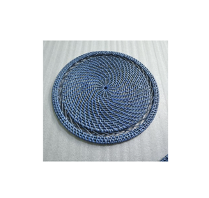 Bandejas de mimbre tejidas a mano Bandejas de mimbre natural y decorativas para organizadores del hogar Bandejas de ratán a granel - Product Image 1