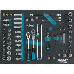 Juego de Herramientas Hazet de 90 Piezas con Llaves de Trinquete y Accesorios en Tamaños de 1/2'', 3/8'' y 1/4'' - Product Image 1