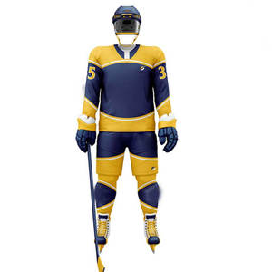 Uniformes de Hockey sobre Hielo Más Vendidos a Precio de Fábrica, 100% Poliéster, Transpirables, de Secado Rápido, Logotipo Personalizado, Impresión por Sublimación, al por Mayor, Bajo Costo - Product Image 3