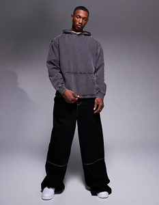 Sweat-shirt à capuche de luxe surdimensionné 100% coton pour hommes pour l'hiver - Product Image 3