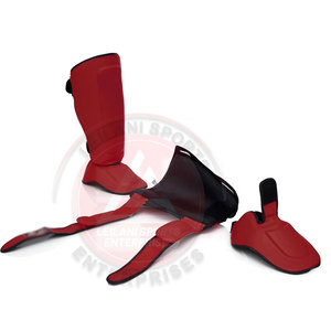 Espinilleras de Kickboxing de Alta Calidad Hechas a Medida, Espinilleras de Entrenamiento de Muay Thai, Protector de Piernas Profesional de Cuero PU para MMA - Product Image 5