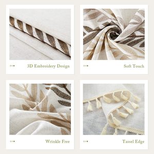 Mbroided-Mantel para ining inable, Ust UST roof pillpillproof Oil esistant ottotton ininen ecectangle able loths OM M - Product Image 5