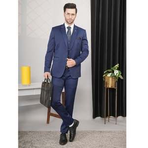 Ensemble Homme 5 Pièces de Haute Qualité Bleu Marine pour Défilés de Mode Tenue de Cérémonie et Client Haut de Gamme Disponible au Prix d'Usine - Product Image 1