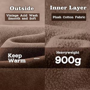 Sudadera con Capucha Lavada al Ácido Personalizada al por Mayor para Hombre, Ropa Urbana con Bordado, Impresión Gráfica, Logotipo, Estilo Vintage Desgastado - Product Image 5