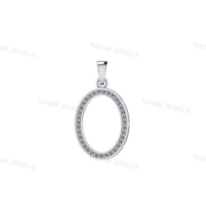 2025 nouveauté véritable 925 en argent Sterling forme ovale blanc réglage Semi montage pendentif en gros bijoux personnalisés fabrique - Product Image 4