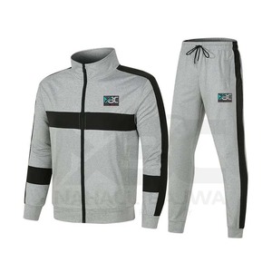 Ensemble de survêtement polaire pour homme avec logo personnalisé de haute qualité, veste zippée intégrale et pantalon de jogging, séchage rapide et respirant - Product Image 2