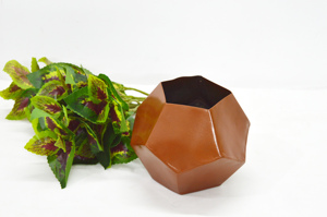 แจกันเคลือบผงโลหะสีน้ำตาลแบบโบราณแจกันตกแต่งบ้านงานแต่งงานแบบพรีเมี่ยมสีสันสดใส - Product Image 3