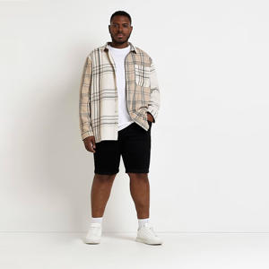 ผ้าฝ้าย70% 2% อีลาสเทน28% โพลีเอสเตอร์ผอมพอดีผ้ายีนส์เปิดรอบเข็มขัดลูปสีดำผอมพอดีกางเกงยีนส์กางเกงขาสั้น - Product Image 4