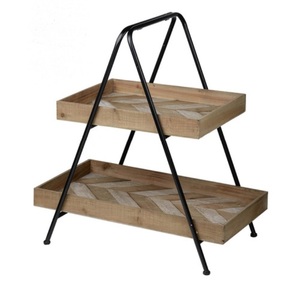 แท่นวางเค้กไม้ตกแต่งตามธรรมชาติอุปกรณ์บนโต๊ะอาหาร - Product Image 1