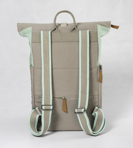 Pugmark Stylish Vintage <b>Vegan</b> Waxed Canvas Laptop <b>Backpack</b> Arcuate Shoulder Strap Water Repellant Waterproof for Students - Product Image 5