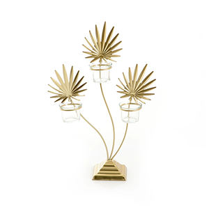 Portavelas de buen aspecto de alta calidad para decoración del hogar, nuevo diseño, portavelas de Metal sólido y mármol de Color dorado y negro - Product Image 2