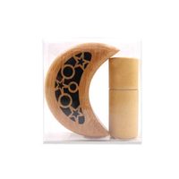 Bakhoor Mini Encens Coffret cadeau Design de lune Brûleur en bois