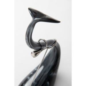 Sculpture de baleine en verre, œuvre d'art en verre complexe d'un mammifère marin majestueux - Product Image 6