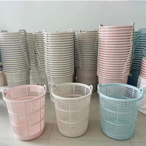 Paniers à linge empilables en plastique pour le rangement des vêtements, design minimaliste, matériau PP, organisateur de type vertical - Product Image 4