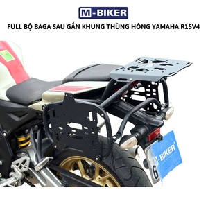 Stainless Steel R15 V4 Rear Luggage <b>Rack</b> with Side Pannier Frame for Street Motorcycle Retrofit/Upgrade - Product Image 3
