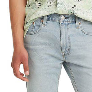 Pantalones cortos vaqueros informales de corte holgado para hombre Patrón sólido Ajuste regular Hecho en Pakistán - Product Image 5