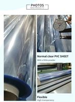 Film PVC souple bleu clair haute transparence pour emballage de lit et de couette, nappe imperméable en feuille de PVC