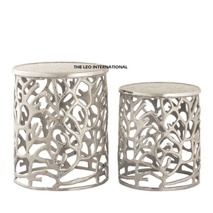 Mesa auxiliar redonda de lujo moderna, taburete lateral de Metal, diseño de mesa, sofá cama, dormitorio, muebles de sala de estar, lo último - Product Image 1