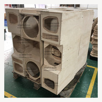 Caja vacía de contrachapado de abedul color negro de 10 pulgadas para sistema de sonido line array con altavoces de neodimio, equipo de audio profesional para escenario.