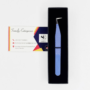 Pince à cils en acier inoxydable diamantée testée à la main volume de 90 degrés produit durable - Product Image 1