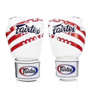 ถุงมือชกมวยพิมพ์ลายราคาส่งจาก Fair tex รับทำโลโก้สโมสร ถุงมือชกมวยไทยสำหรับฝึกซ้อม ผลิตจากหนังแท้ - Product Image 1