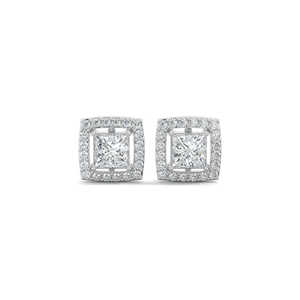 Pendientes de diamantes de lujo Diseño de pasador cuadrado para un estilo elegante - Product Image 3
