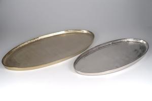 Plateau de service en métal argenté de dernière génération pour la maison, l'hôtel, plateau de service, plateau de rangement, vaisselle décorative - Product Image 3