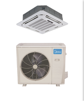 Unité de climatisation cassette de plafond Gold Fin DC Inverter avec compresseur DC pour le chauffage et la climatisation, idéale pour les bureaux et les supermarchés