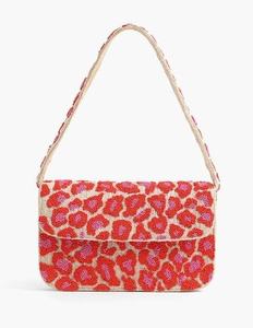 Sac à bandoulière imprimé léopard, sac à main de luxe brodé de perles, sac de soirée et de fête personnalisé, fermeture à rabat haut de gamme - Product Image 1