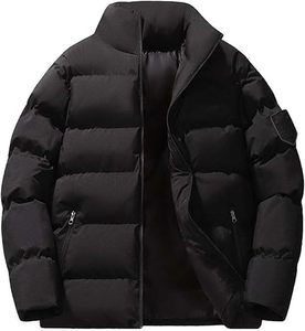 Chaqueta Acolchada Transpirable Ecológica para Hombre 2025 con Cuello Alto y Logotipo Frontal Personalizable, Mangas Largas, Invierno - Product Image 1