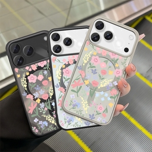 เคสโทรศัพท์ลายการ์ตูนแบบนิ่ม TPU สำหรับ 17 Pro Max สีขาว ลายดอกไม้ สำหรับทุกเพศ - Product Image 1