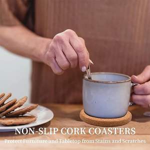 ชุดแผ่นรองแก้วไม้แบบธรรมชาติ ให้การปกป้องพื้นผิวอย่างมีสไตล์สำหรับบ้าน ร้านกาแฟ และสำนักงาน - Product Image 5