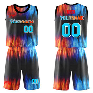 Ventes chaudes Uniforme de basket-ball unisexe personnalisé Ensemble de sport personnalisé avec technologie de sublimation Taille plus grande Été - Product Image 1