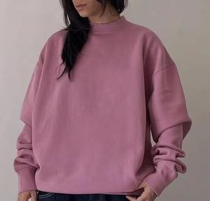 Soft Touch <b>Womens</b> Oversized Mock Neck Sweatshirt Cotton Blend Pullover Cozy Loose Fit Streetwear Casual Winter Fashion Long <b>Top</b> - Product Image 1
