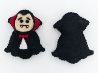 Décorations en laine feutrée Dracula pour enfant de 9 cm, accessoire de fête festif pour Halloween