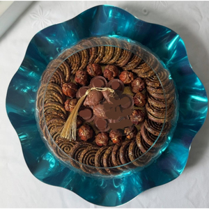 Handmade Silver Hammered Metal Serving Bowl Modern Design For <b>Weddings</b> Birthdays Parties <b>Chocolate</b> Display In Hotels Restaurants - Product Image 6