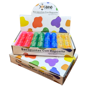 Petit taille-crayon avec conteneur de rangement de type coffre - Product Image 1