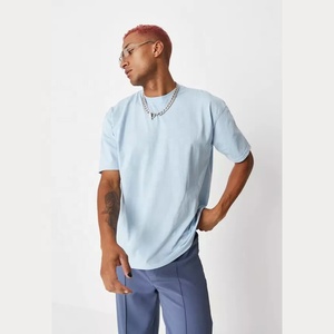 T-shirt en jersey unisexe de haute qualité en polyester/coton avec logo personnalisé imprimé sur le devant, étiquette privée, sur mesure, taille oversize pour hommes - Product Image 1